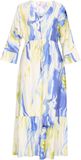 IZIA Jurk 'Festival' blauw / donkerblauw / geel / wit