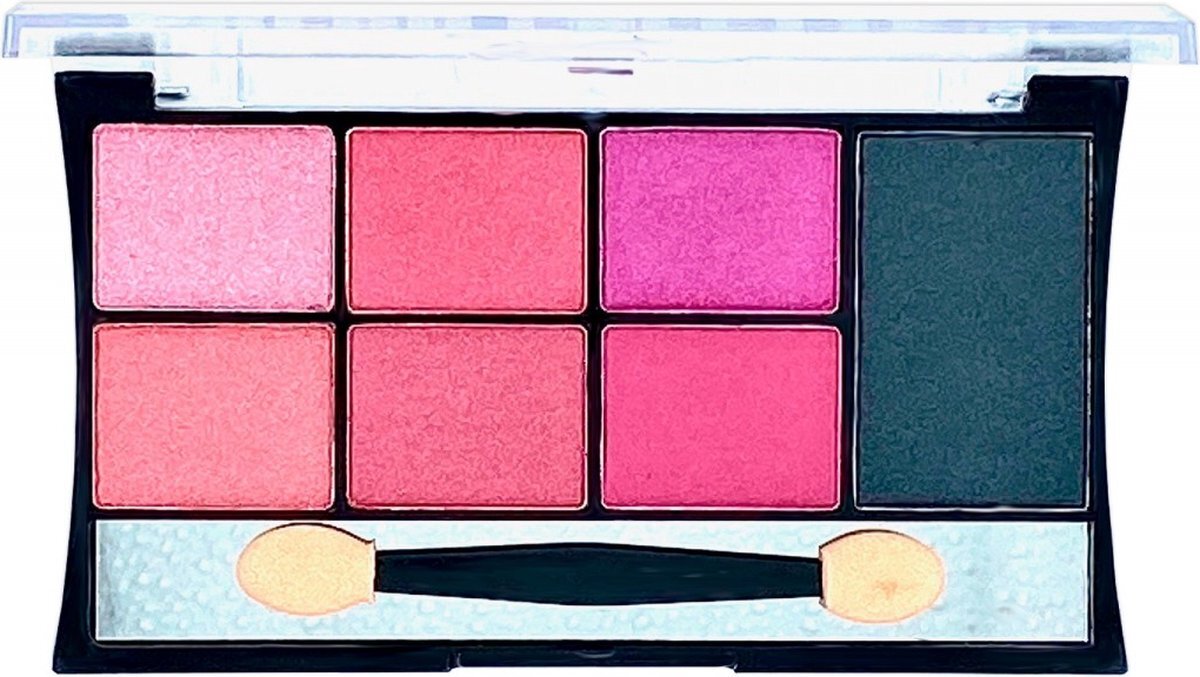 D'donna - Color Palette Oogschaduw - Planet Rosa - Roze/Zwart - 1 doosje met applicator en spiegeltje