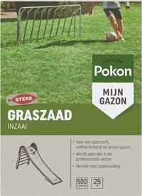 Pokon Graszaad Inzaai - 500gr - Gazonzaad - IJzersterk groen en zelfherstellend gras