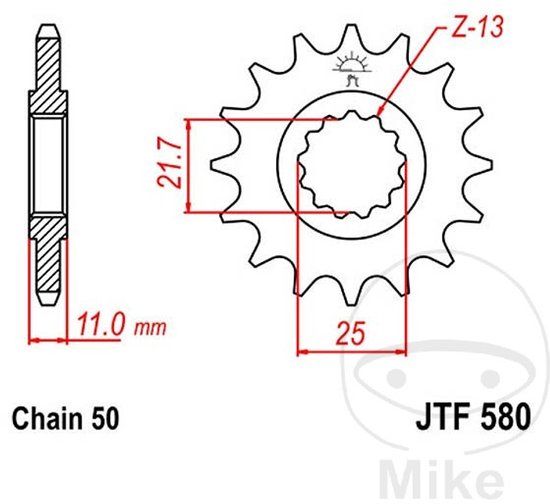 JT Sprockets Pignon sortie boite pour moto Yamaha 600 FZ6 JTF580.16 16Dts 530