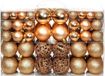 vidaXL 100-delige Kerstballenset 3/4/6 cm Roze/Goudkleurig