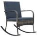 Banc de jardin en poly rotin anthracite