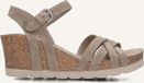 Panama Jack Vera Sandalen - Met Sleehak - Dames - Taupe - Maat 38