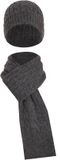 Felix Hardy Winter Gebreide Muts En Sjaal Set Unisex Antraciet