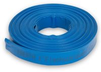 EBERTH 1" platte tuinslang voor pompen, 20 m lang, 1 inch, diameter 25 mm, flexibel, stevig PVC, industriële slang, waterslang voor besproeiing, in blauw
