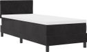 vidaXL LED Boxspringbed met Hoofdeinde Zwart 80 x 200 cm Fluweel
