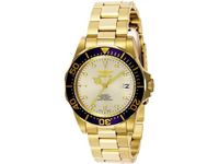 Invicta Horloge INV-9743 Analoog Automatisch Heren Polshorloge Zilverkleurig/Goudkleurig Staal Mineraalglas 40mm