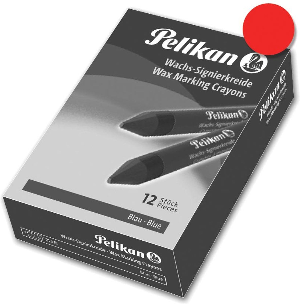 Pelikan Krijt Rood 12 stuks