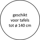 Merkloos Tafelzeil rond kleitegels - 160 cm