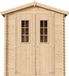 Timbela M367C Maison de jardin en bois - Toit à deux pans - Sapin - Beige - 1,98 m² - 136x196xH218 cm