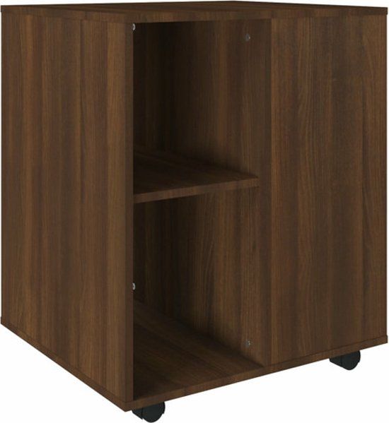 vidaXL Rolkast 60x53x72 cm bewerkt hout bruin eikenkleur