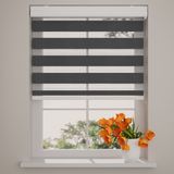 DTCH® Duo Rolgordijn - Splendid - Lichtdoorlatend - Zwart - 220 x 175 cm