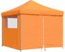 Tente de réception Tente de réception pliable pop-up avec 4 parois latérales orange
