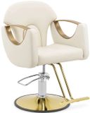 physa Kappersstoel met voetensteun - 55 - 65 cm - 180 kg - Creme
