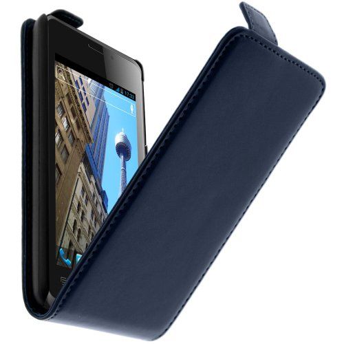 Mocca Design ERUC02 Flip Case for Ucall Houston - Blue Faux Leather