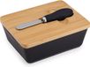 Merkloos Bamboe keramische botervloot modern noir 155 x 119 x 58 cm avec couvercle et couteau
