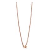 BERING Damesketting in glanzend roségoud - Arctic Symphony Collection met roestvrij staal - FAM2-R-ME-N-450