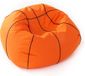 Lumaland Luxe basketbal zitzak - Zwart/Oranje - Diameter 110 cm