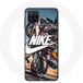 Nike Hoesje voor Samsung Galaxy A22 4G Logo Wit Moto Wheel Maniacase