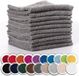 NatureMark Badstof washandje zeep molton 30 x 30 cm, antracietgrijs