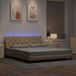 Maison Exclusive - Lit exclusif avec éclairage LED, sans matelas, couleur crème, 180x200 cm, revêtement en tissu
