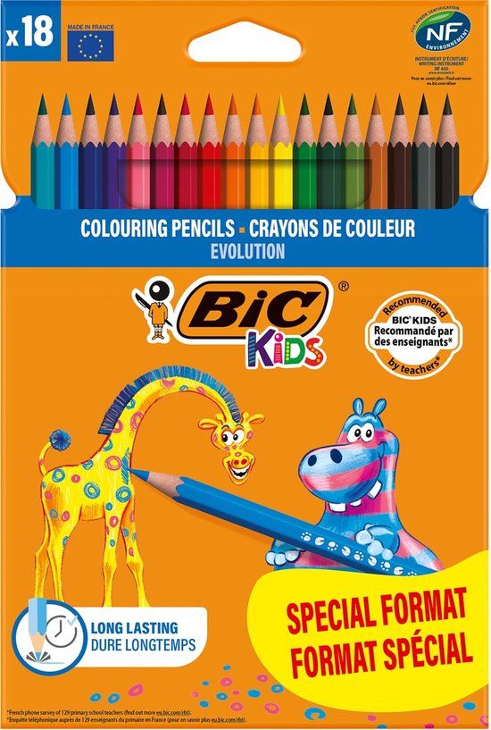 Bic Kids Kleurpotlood Evolution | Blister van 14 + 4 gratis