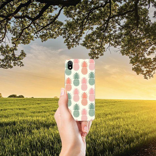 B2Ctelecom Siliconen Case Xiaomi Redmi 7A Ananas - B2Ctelecom