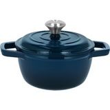 SILVERCREST® Faitout en fonte Premium, 1,35 L (bleu foncé)