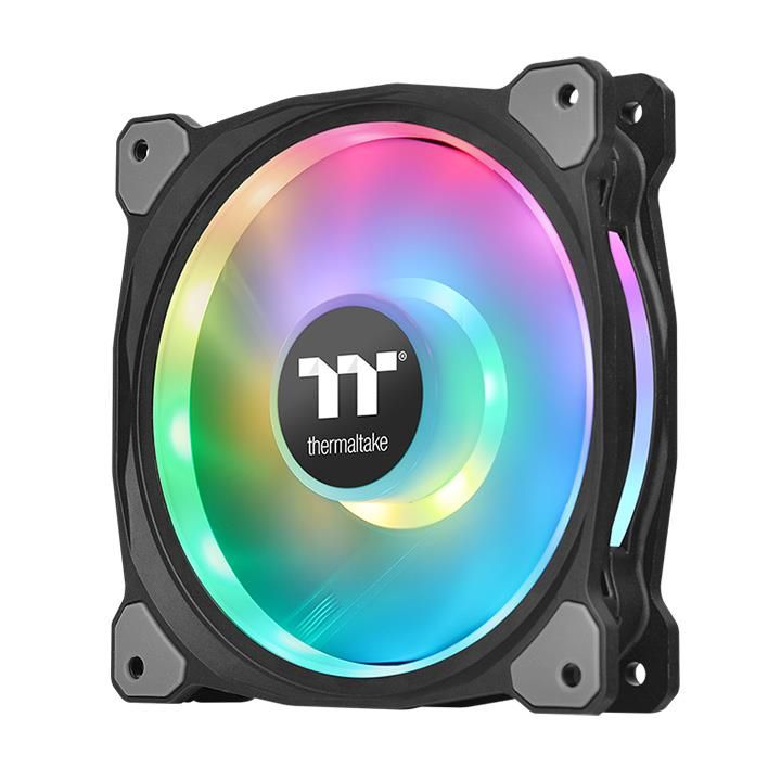 Thermaltake Riing Duo 12 RGB Premium Edition Computer behuizing Ventilator 12 cm Zwart (3 stuks)