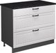 Vicco Keukenonderkast Fame-Line, Wit Landhuis/Antraciet, 100 cm, WB Antraciet