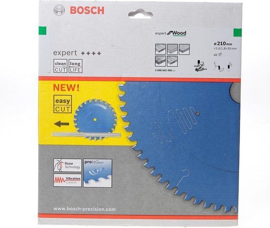 Bosch Expert for Wood - Cirkelzaagblad - 210 x 30 x 2,4 mm - 48 tanden