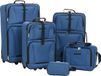 vidaXL 5-delige Kofferset stof blauw