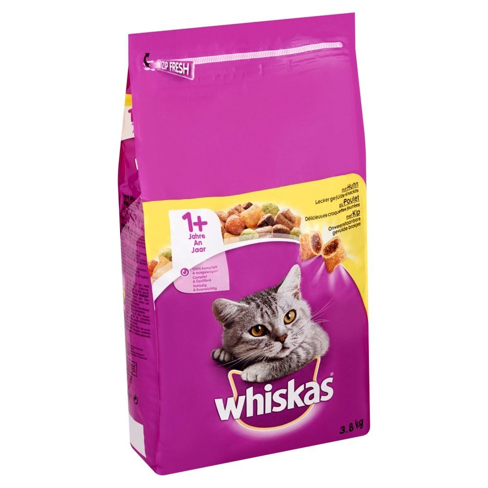Whiskas 3x Kattenvoer Adult Kip - Groenten 3,8 kg