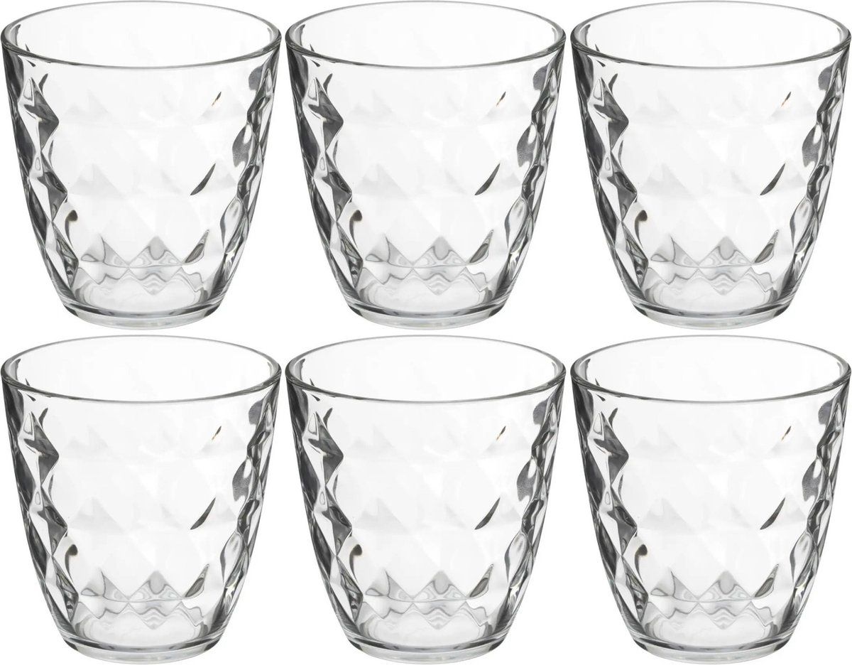 Secret de Gourmet Set van 18x water/sap glazen Fabi 250 ml - Glas
