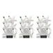 Decoris kersthanger sterren - 18x st - wit parelmoer - 7 cm - kunststof