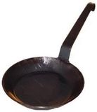 Merkloos / Sans marque Wan GmbH Koude gesmede pan - Ijzeren koekenpan - Kort bakken vlees - Geschikt alle warmtebronnen - 16 cm - Zwart