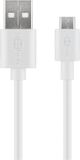 Goobay Câble USB 2.0 USB A vers Micro-USB B Blanc 0,5m
