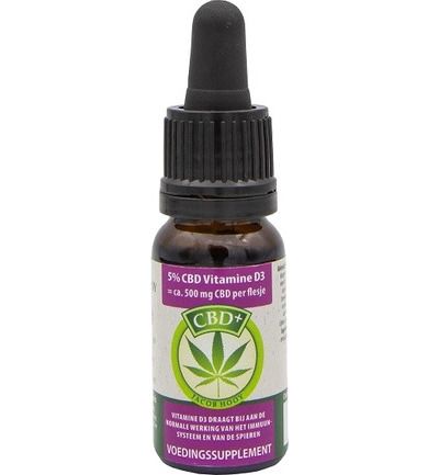 Jacob Hooy CBD+ Olie 5% met Vitamine D3 - 8712053712855