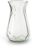 Jodeco Vase - Modèle élégant - verre clair/transparent - H18 x D11,5 cm