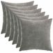 vidaXL Kussensloop 6 stuks Donkergrijs 40 x 40 cm Chenille Stof