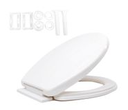 Requisite Needs Soft Close Toilet Seat, Toilet Seat met Quick Release voor Gemakkelijk Schoon, Eenvoudige Top Fixing, Standaard Toilet Stoelen Wit met Verstelbare Scharnieren.