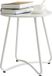 Goodivery ® Table d'appoint ronde en métal élégante pour intérieur et extérieur, résistant aux intempéries et réglable