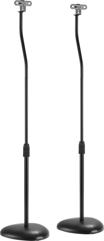 Universele Speakerstandaard - Vloerstandaard Luidsprekers - Hoogte Verstelbaar - Set van 2 - Zwart