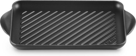 Le Creuset Grillplaat Tradition - Mat Zwart - 32 x 22cm