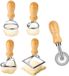 MXTIMWAN Set van 5 Ravioli Maker, Vierkante Ronde Hartvormige Ravioli Vorm, Pizzaverdeler, Ravioli Maker Stempel voor Dumpling Cookies Noodle