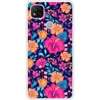Xiaomi Redmi 9C Fleurs exotiques Verstevigd hoesje met sublimatie bedrukking
