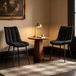 MODENUIT Chaise de salle à manger - Lot de 2 - Rembourrage surpiqué, Pieds en métal - Salle à manger - Velours Noir