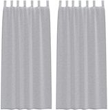 vidaXL - Voile Gordijn - 2 stuks - Donkergrijs - 245 x 140 cm - Polyester