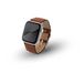 JT Berlin Charlie armband voor Apple Watch 49 mm / 45 mm / 44 mm / 42 mm leren armband [Watch Ultra, Watch SE, Series 8/7/6/5/4/3/2/1, aluminium sluiting] bruin/zilver