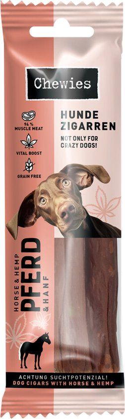 Chewies Hondensigaar Paard & Hennep 75 gr - Kauwsnacks voor Honden